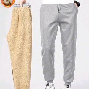 NEW Unisex Drawstring Jogger Pants, Thermal Lined, M